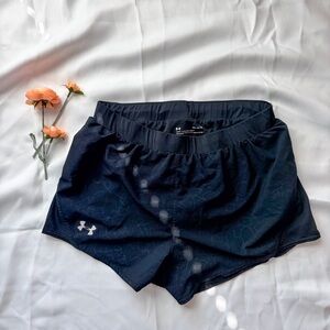 Under Armour Women’s Fly-By 2.0 Printed Running Shorts - Black - Size Medium